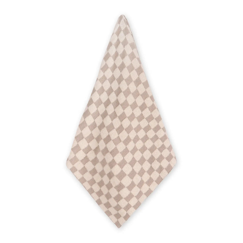 Checkered Knit Baby Blanket