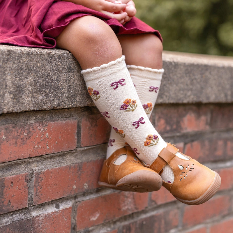Floral Knee High Socks