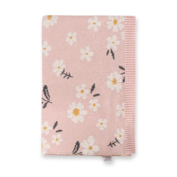 Daisy Floral Knit Blanket