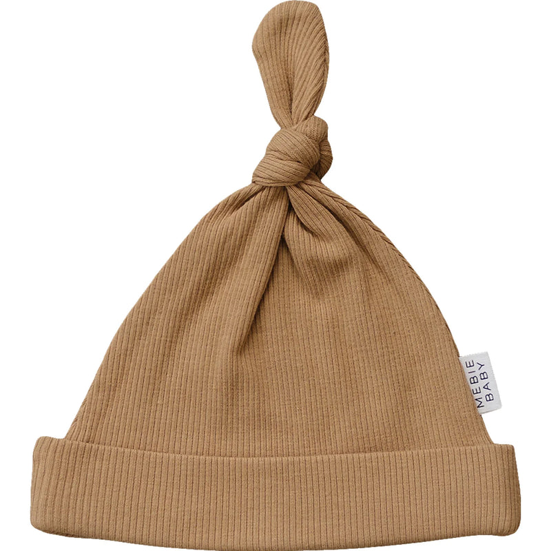 Organic Ribbed Newborn Knot Hat