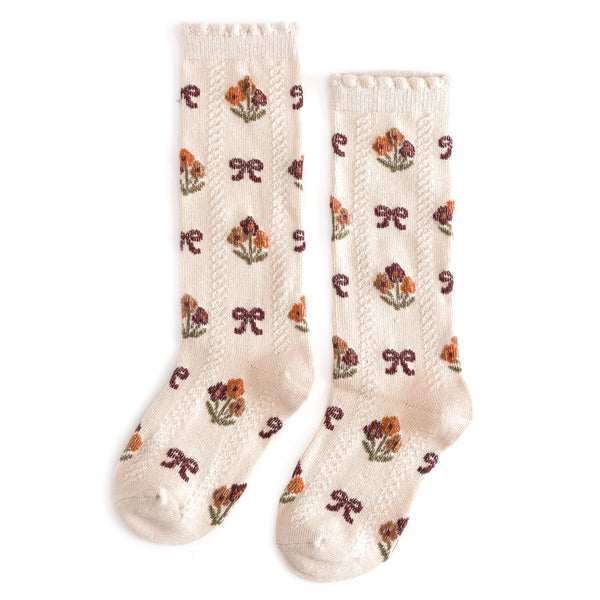 Floral Knee High Socks