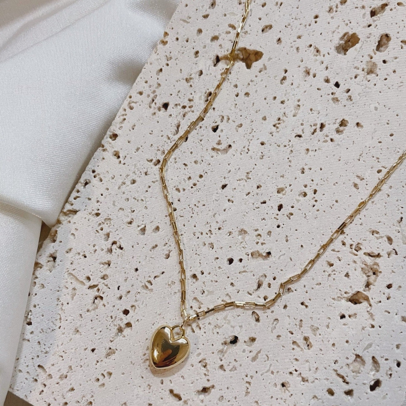Puffy Heart Pendant Necklace – Bon Ton Studio