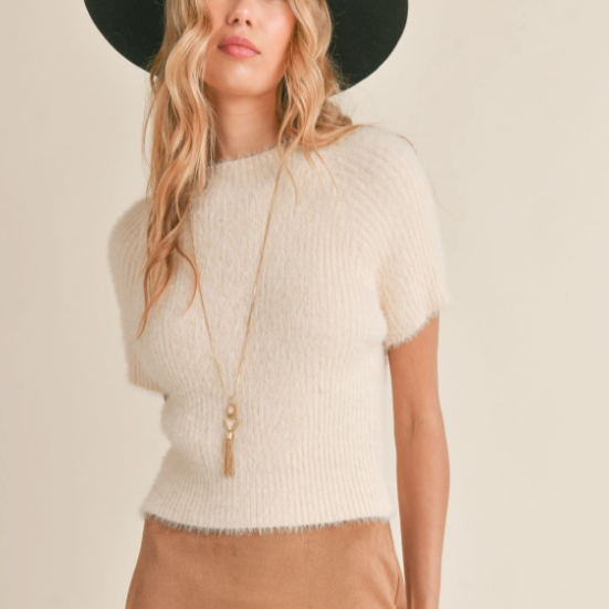Rudy Ribbed Shortsleeve Sweater