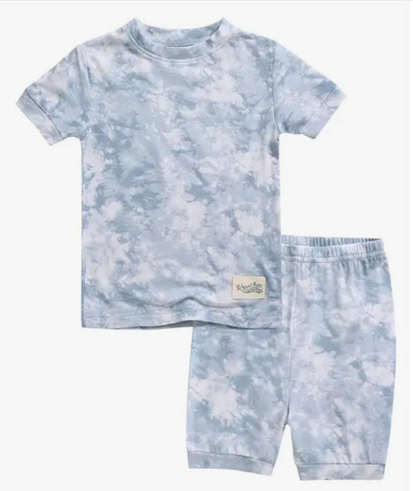 Tie Dyeing Powder Short Sleeve PJs