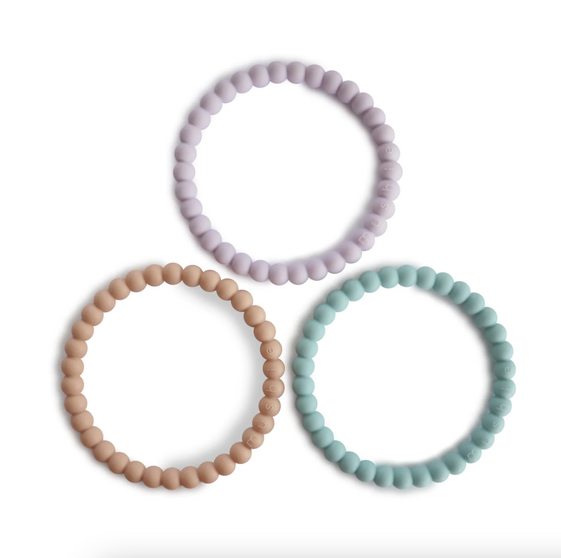 Pearl Teething Bracelet 3-Pack