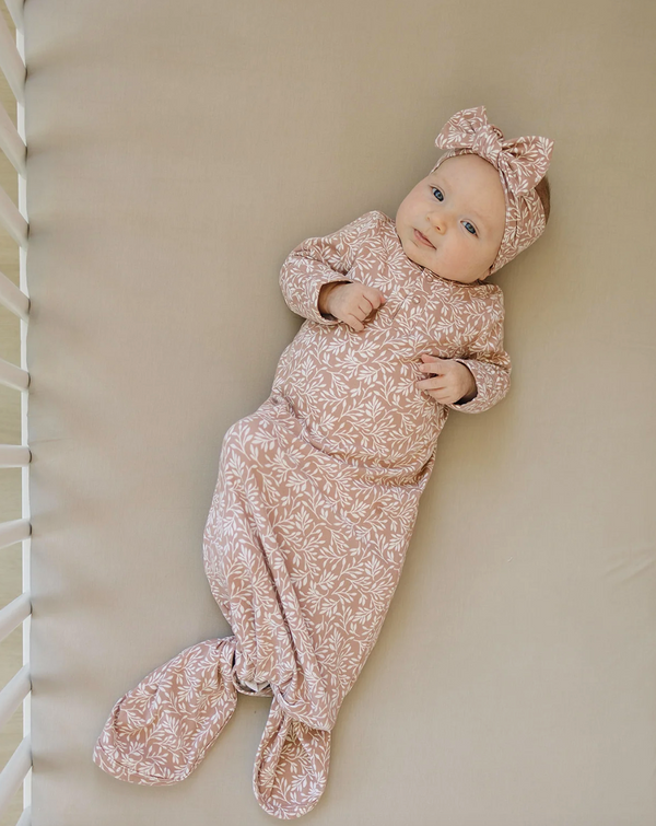 Dusty Rose Vines Knot Gown