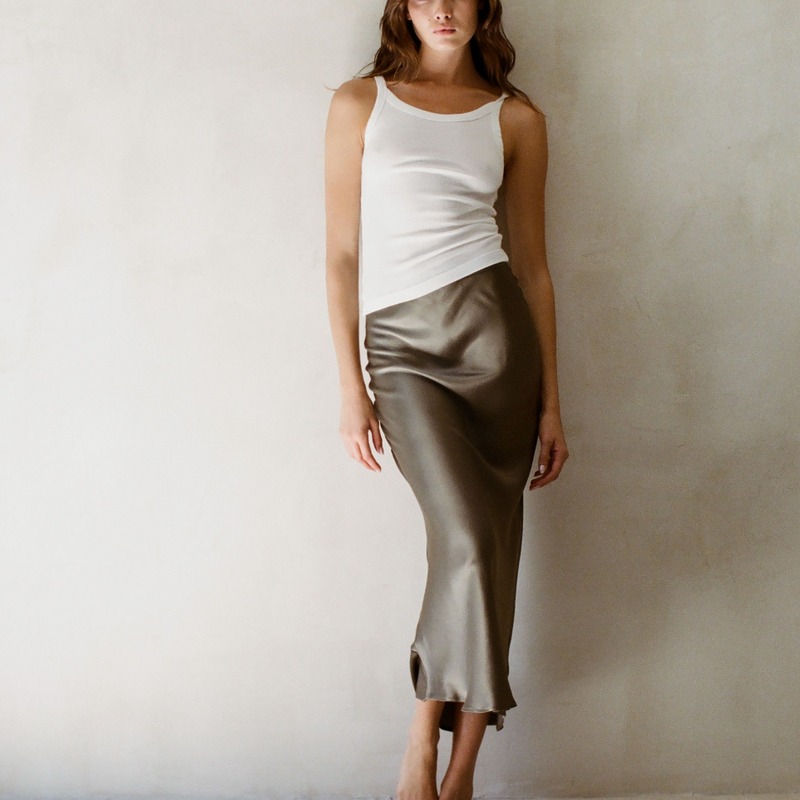White Organic cotton Tank by A.Ren