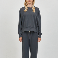 Organic Cotton pullover, Washed Black color, by A.Ren.