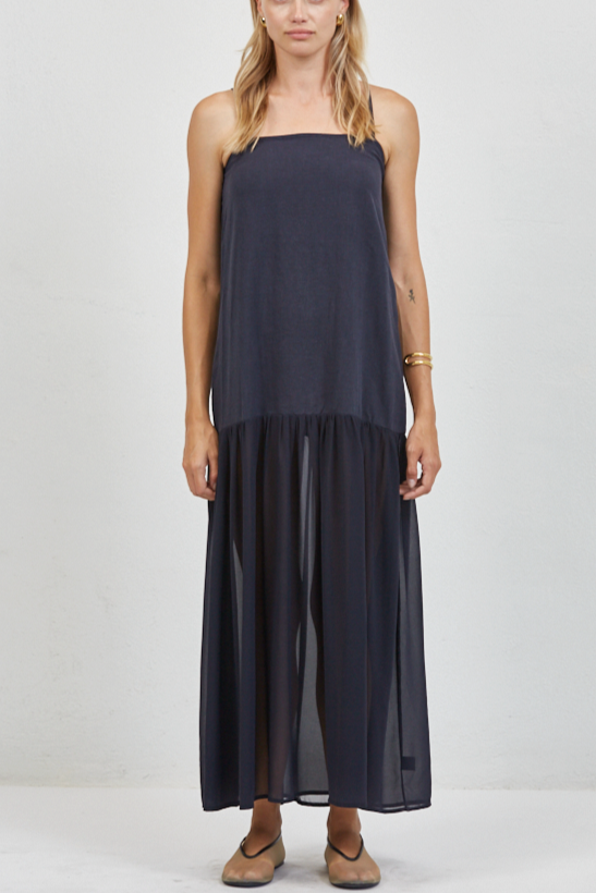 Made with Tencil and Linen, Drop waist maxi dress. Made by A.Ren