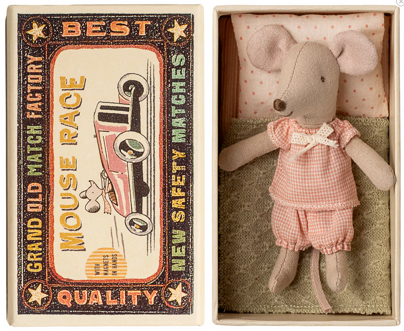 Little Sister Mouse In A Matchbox