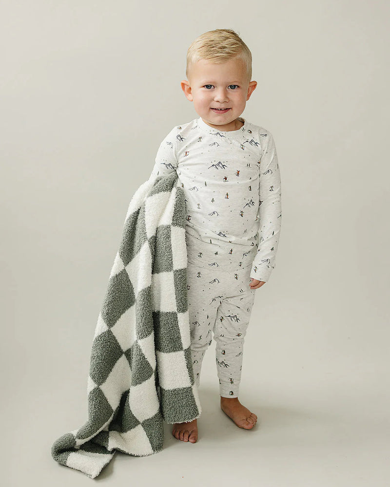 Ski Print Cozy Set