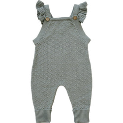 Ruffle Knit Overalls