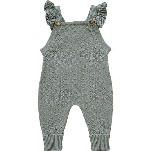 Ruffle Knit Overalls