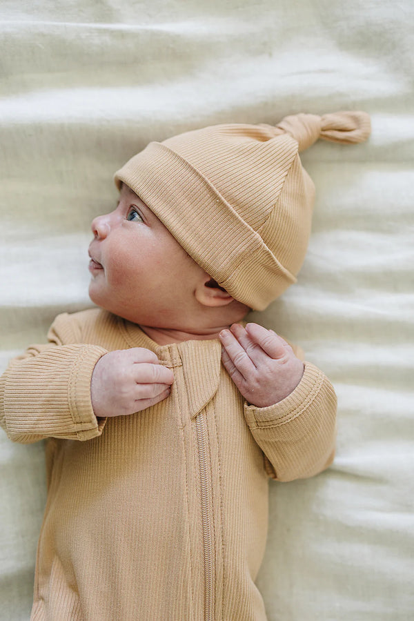 Ribbed Bamboo Newborn Knot Hat