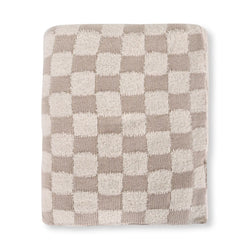 Checkered Knit Baby Blanket