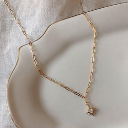 Gold filled northstar chain necklace
