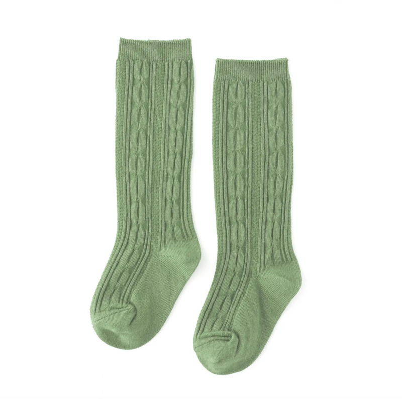 Cable Knit Knee High Socks