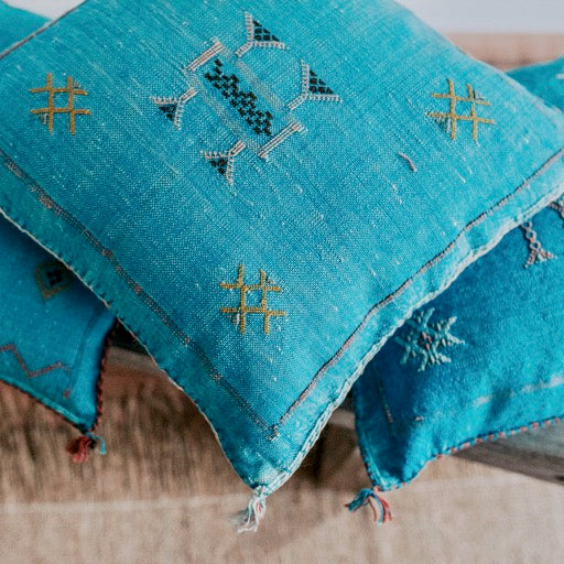 Sabra Pillows are perfect for adding a refined boho vibe to any space.  Choose from soft, subtle neutrals, bright, vibrant colors or mix and match a few for an eclectic feel. 