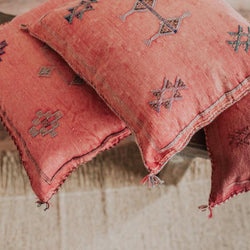 Moroccan Sabra Pillows are perfect for adding a refined boho vibe to any space.  Choose from soft, subtle neutrals, bright, vibrant colors or mix and match a few for an eclectic feel. 