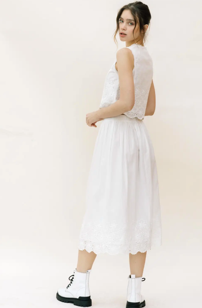 Camille Eyelet Tank