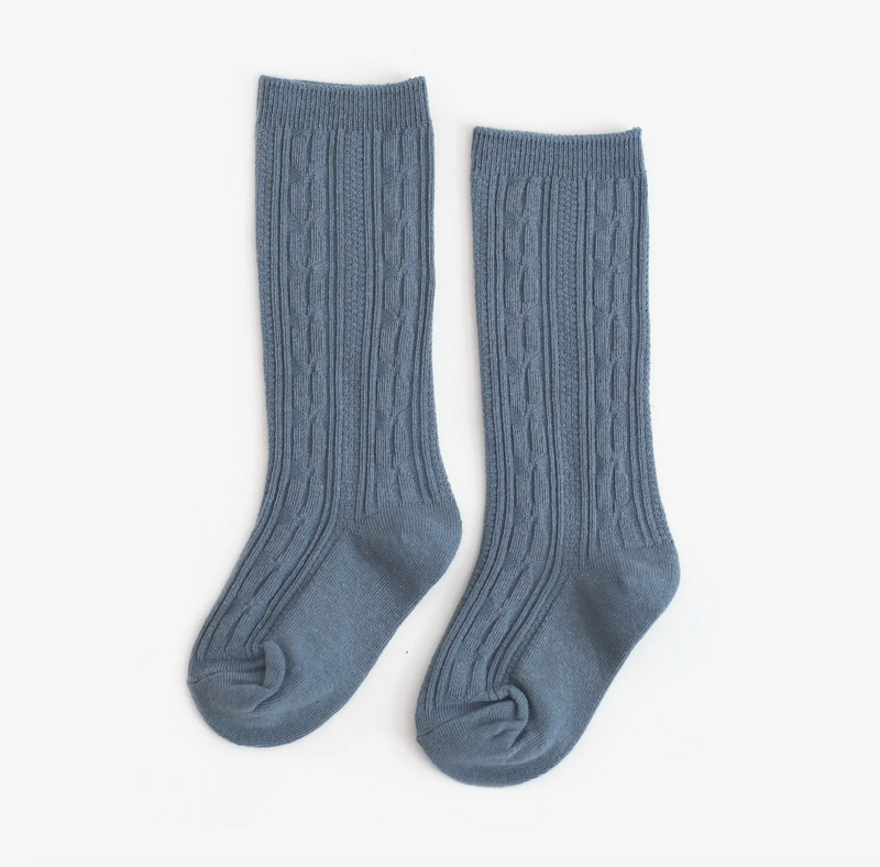 Cable Knit Knee High Socks