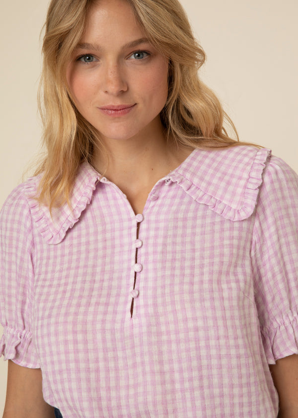 Beverly Woven Top | Lilac