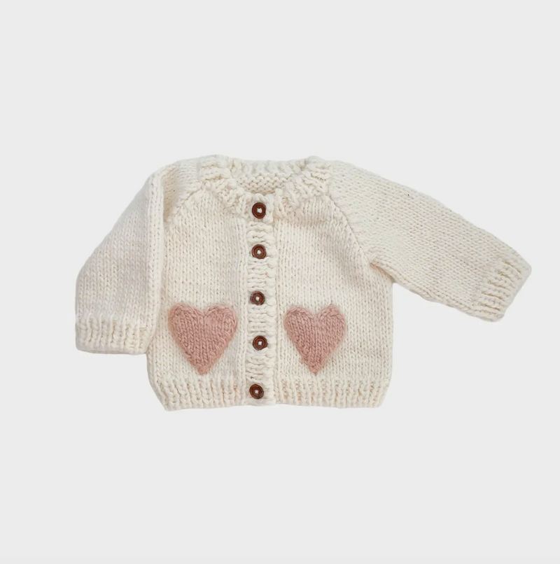 Heart Hand-Knitted Cardigan