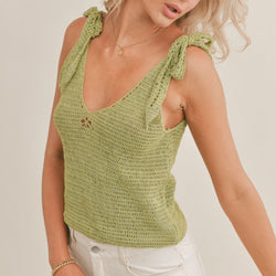Melissa Pointelle Crochet Tank
