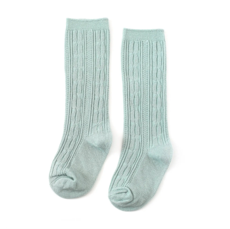 Cable Knit Knee High Socks