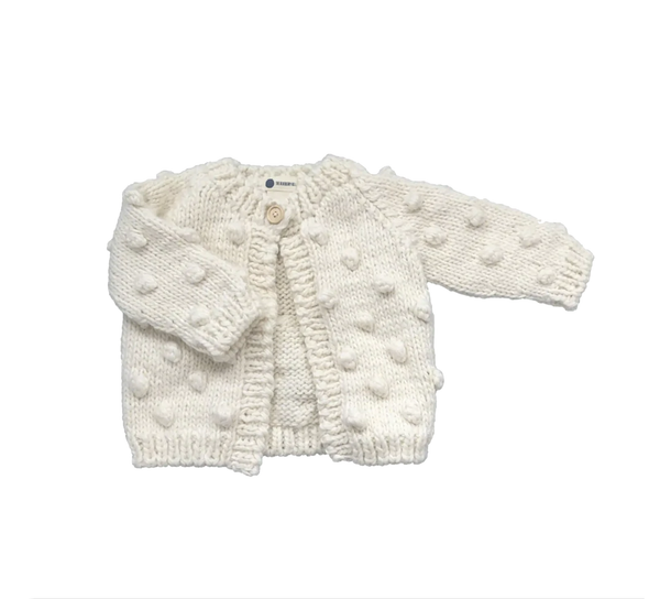 Popcorn Hand-Knitted Cardigan