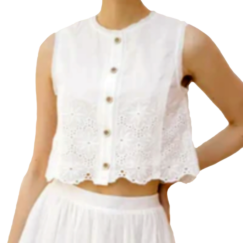 Camille Eyelet Tank