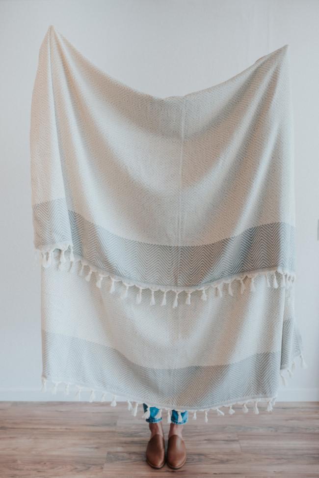 Crafted from pure cotton, our Turkish Throws are made for those at-home days.