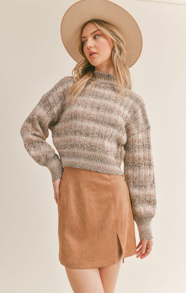 Virgo Ombre Turtleneck Sweater