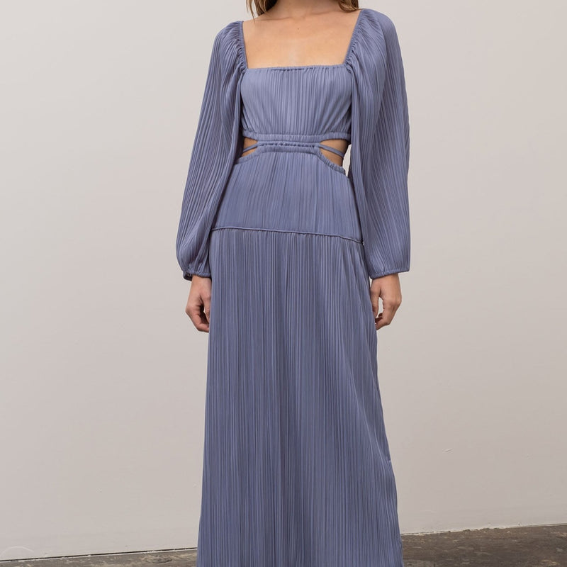 Mia Pleated Cutout Dress